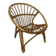Fauteuil coquille en rotin pour enfant