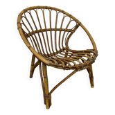Children's rattan shell armchair