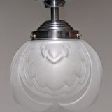 Art Deco ceiling light in frosted glass circa 1930