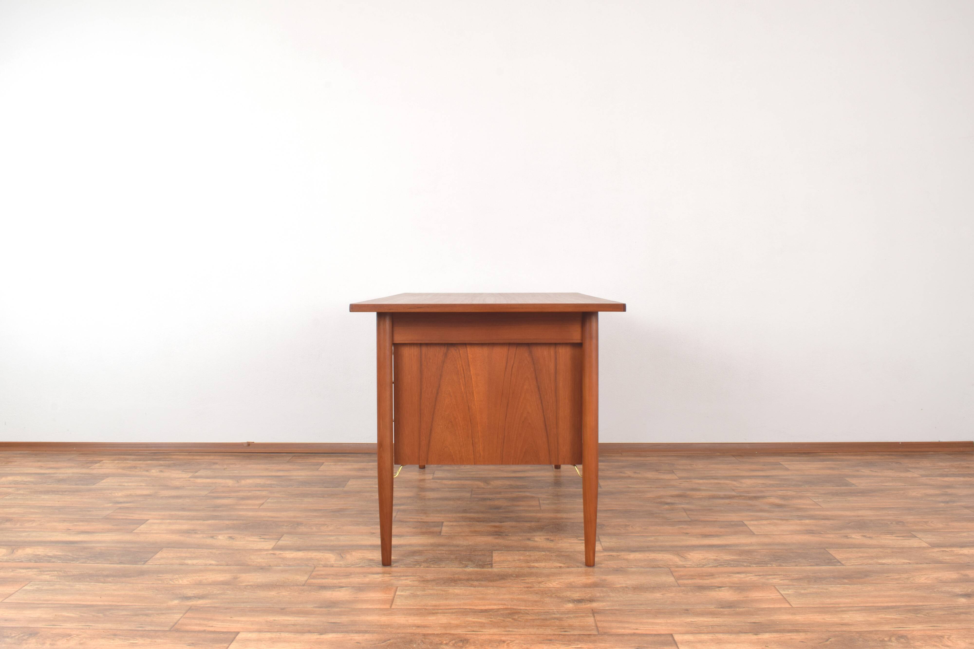 Mid-Century Danish Teak Desk by Gunnar Nielsen for Tibergaard, 1960s.