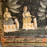 Tableau à la gouache sur tissu indien