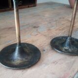 Pair of vintage Scandinavian brass candlesticks