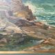 Painting, oil on canvas, "The Sea in Gatteville" by Jean Bernard Eschemann from 1924