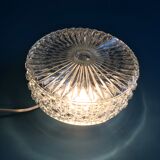 Plafonnier rond en verre ciselé