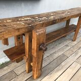 Etabli de menuisier chêne 250cm, début XX