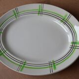 Plat ovale à carreaux  Ceranord St Amand