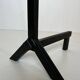 Pair of Modernist Black Iron Andirons with Diamond Finials and Angled Bases