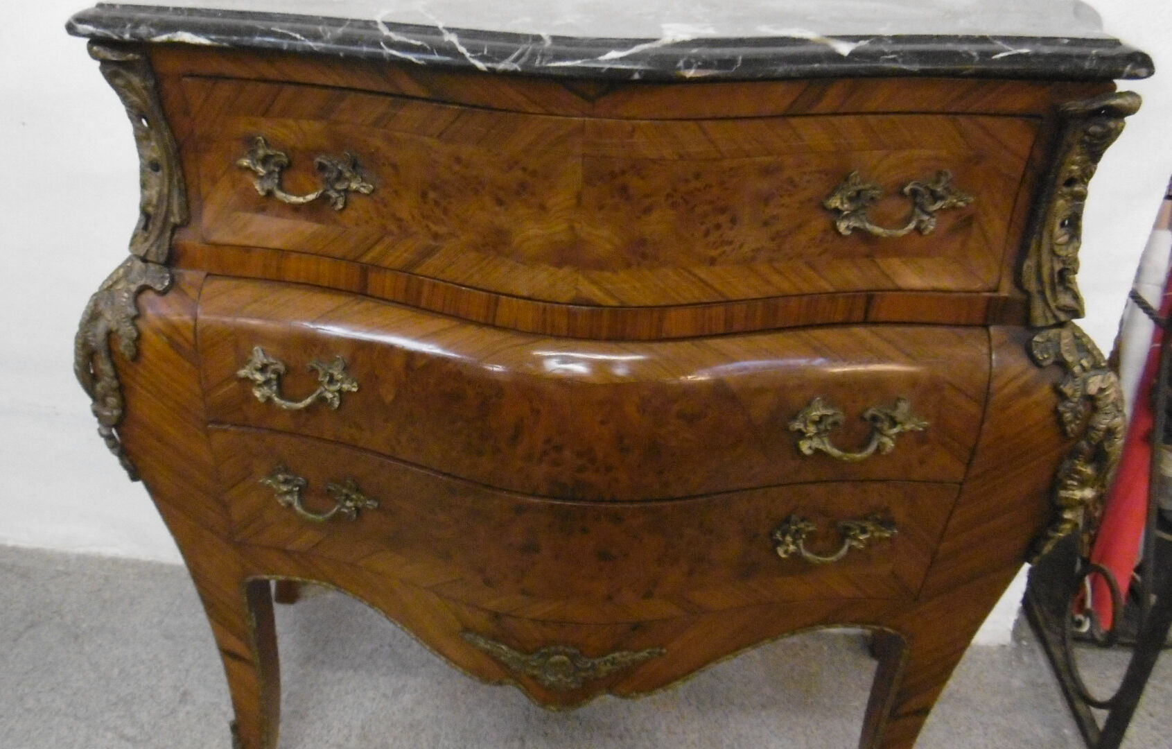 Louis XV style curved dresser