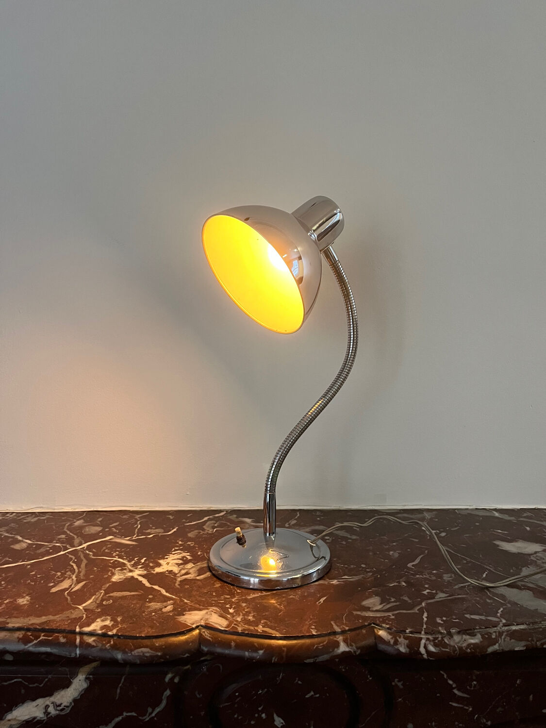 Vintage chrome flexible table lamp - 1960s