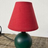 Lamp 80s in vintage green wood