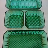 Vintage green presentation dishes