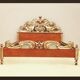 1950s silver wood king-size bed frame