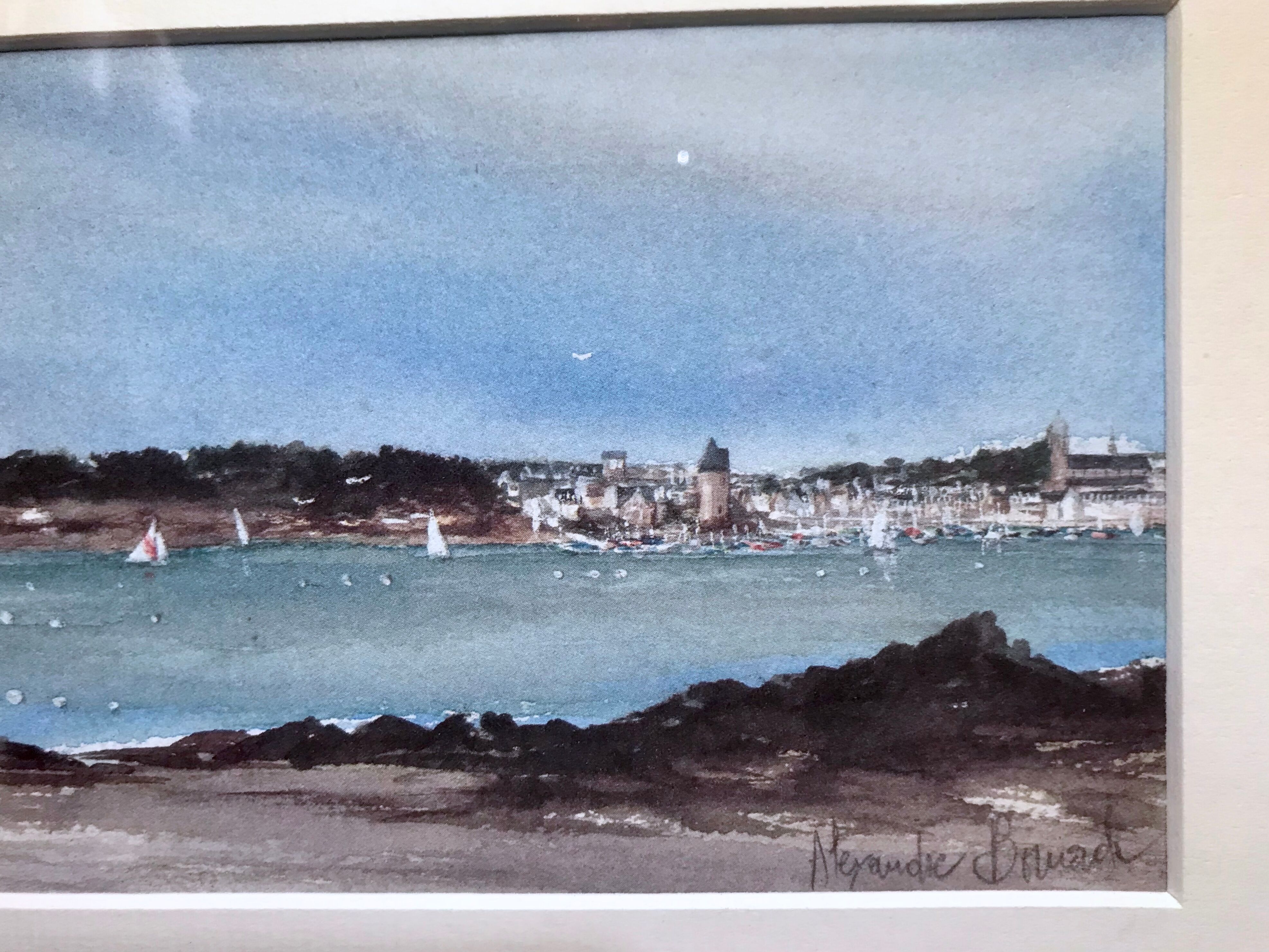Aquarelle signée Alexandre Bonade, Saint-Malo