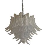 Glass Chandelier "Felce" in Clear Color Italian