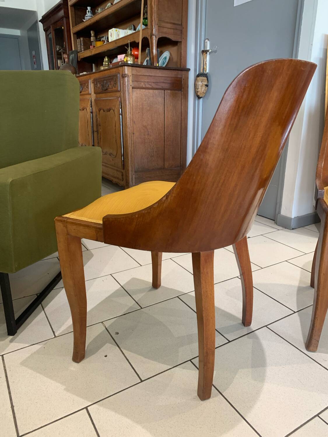 Paire Chaise Gondole Art Deco De Coene Circa 1930
