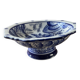 Compotier en porcelaine bleu et blanc, esprit Delft