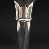 Silver Plated Bronze Tripod Candle Holder Mounted As A Lamp