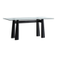 Mid Century Dining Table With Crystal Top, Italy, 1970's