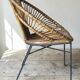 Paire de fauteuils en rotin, années 60