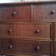 Chest of drawers braided rattan and wood