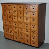 Dutch Beech Industrial Apothecary / Workshop Cabinet, circa 1950s
