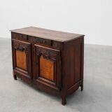 Rare French provincial carved cabinet or buffet with great patina, dated 18