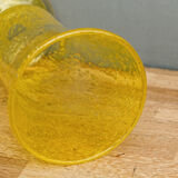 Vase en verre soufflé, bullé