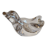Empty crystal pocket in vintage bird shape