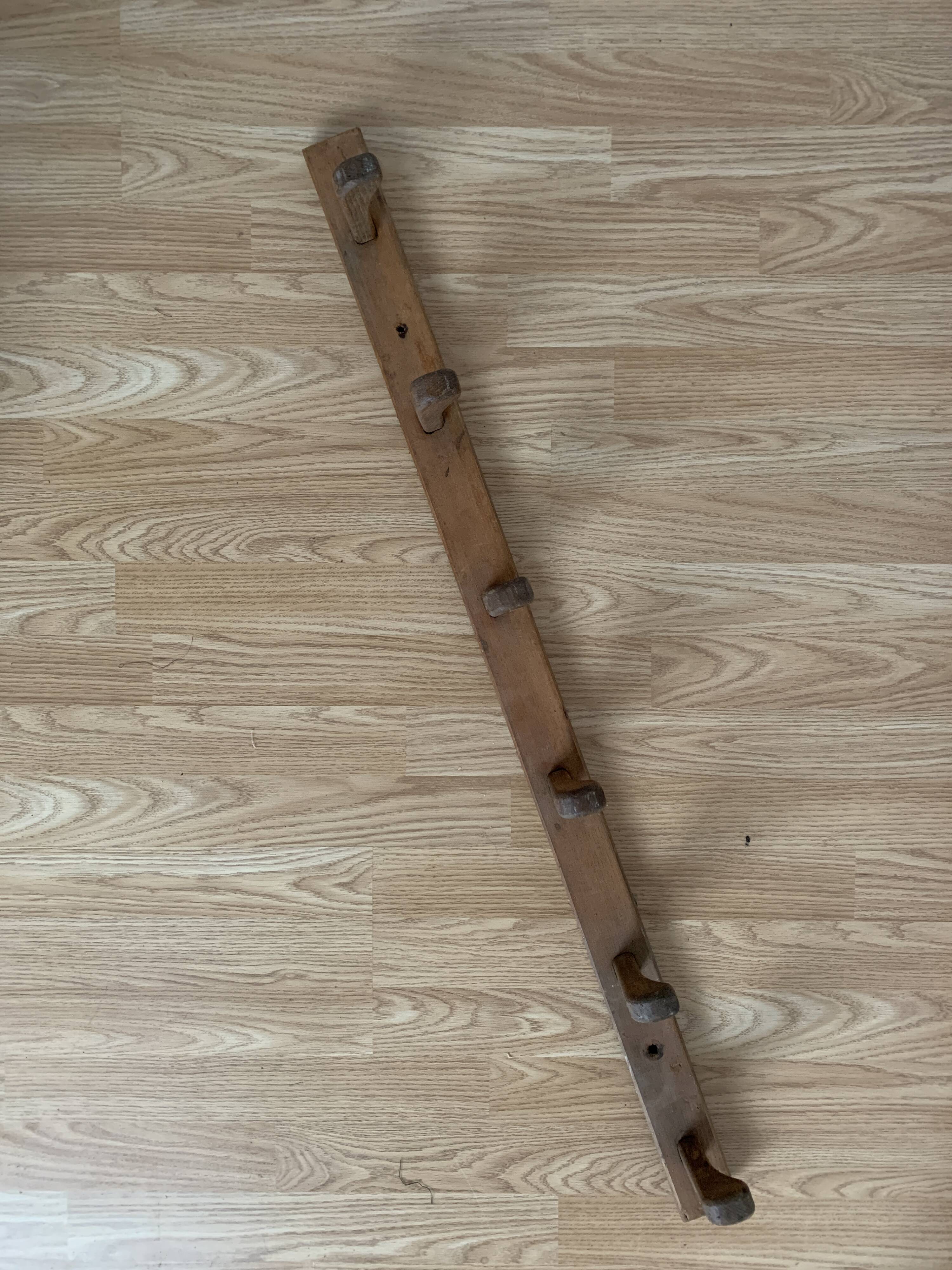 Wooden coat rack