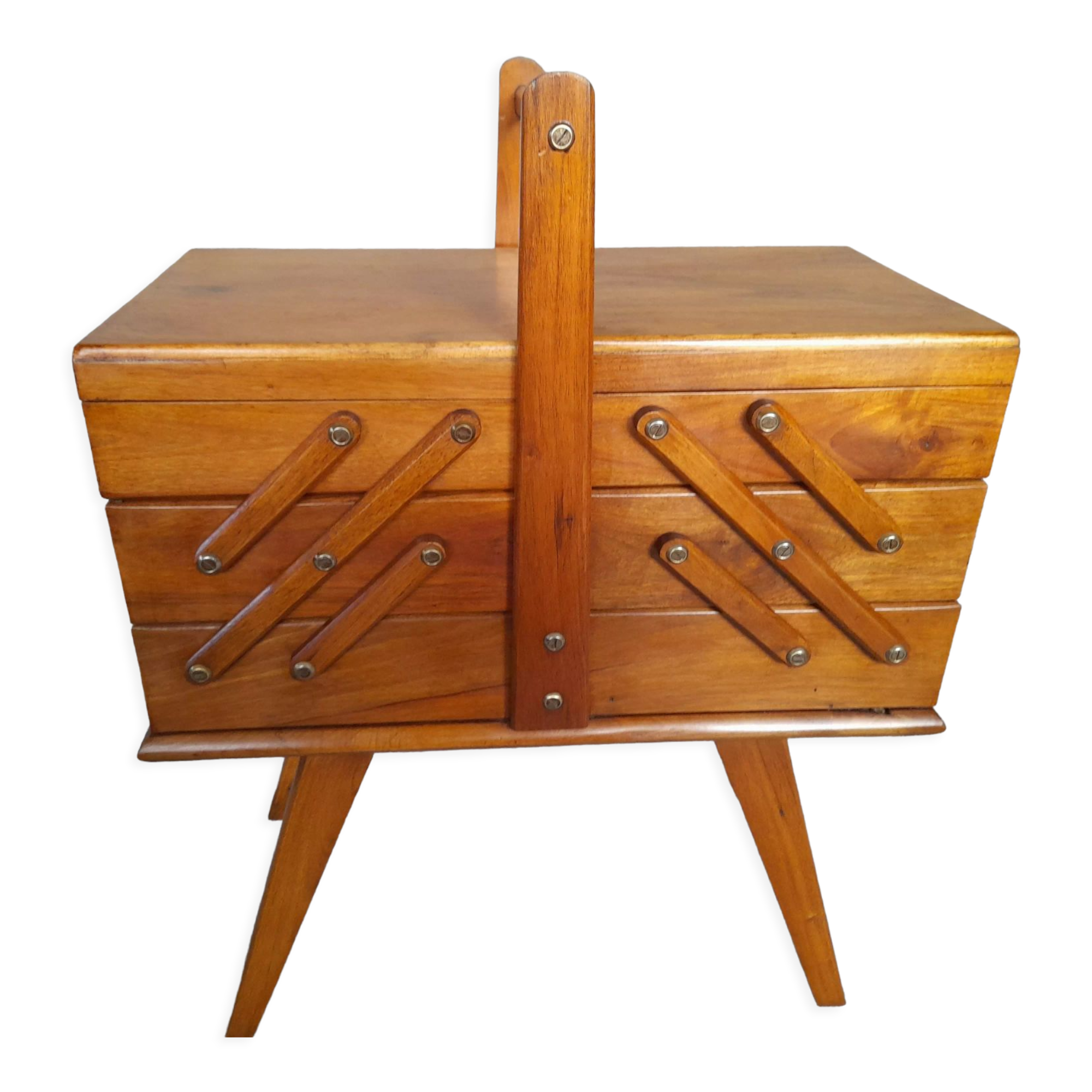 Vintage solid walnut worker