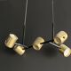 Suspension B Lux black and gold in brass