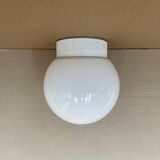 Vintage opaline and ceramic ceiling or wall light