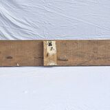 Wooden wall coat rack with 9 double cast iron hooks