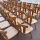 Set of 60 bistro cafe bar restaurant chairs - wood - vintage