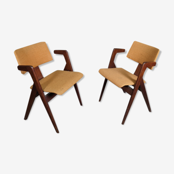 Hillestak pair of chairs by Lucienne & Robin Day, 1950