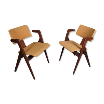 Hillestak pair of chairs by Lucienne & Robin Day, 1950