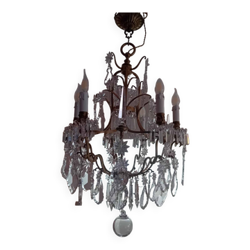 Large crystal chandelier from the 1st half of the 20th century.