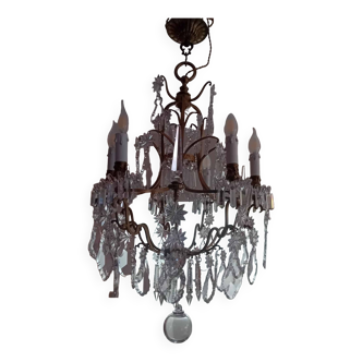 Large crystal chandelier from the 1st half of the 20th century.