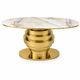 Contemporary Console Table Brass and Marble Gold