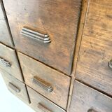 Meuble de métier ancien à 12 tiroirs, circa 1900