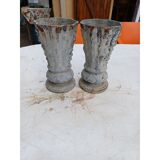 Pair of cast iron vases from 1900 from Charleville-Mézières