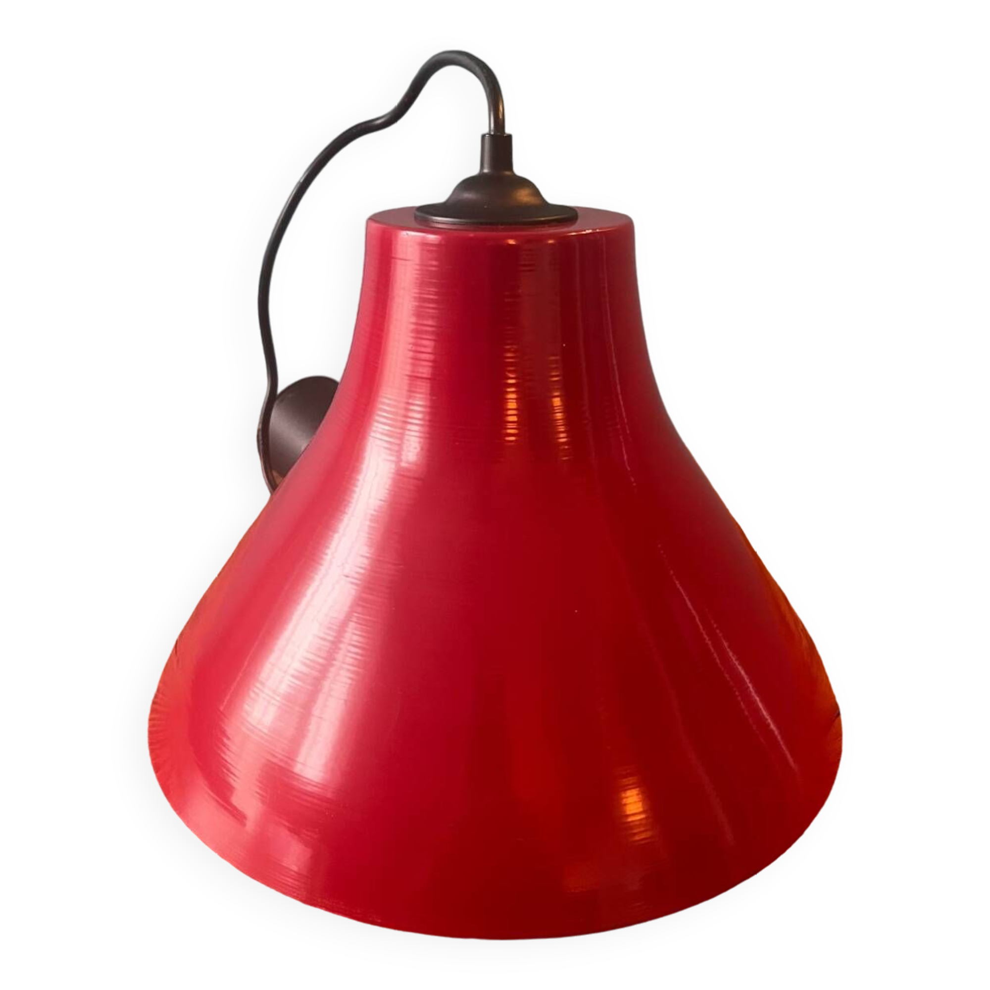 Red metal bell pendant from the 80s