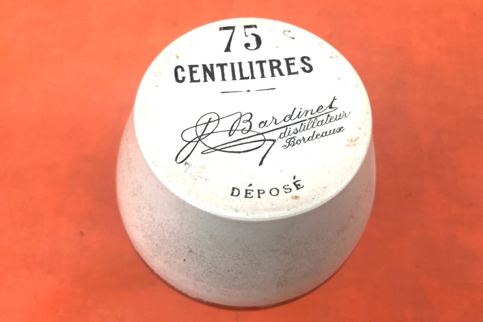 Old enamelled ceramic jug Paul Bardinet Bordeaux Registered