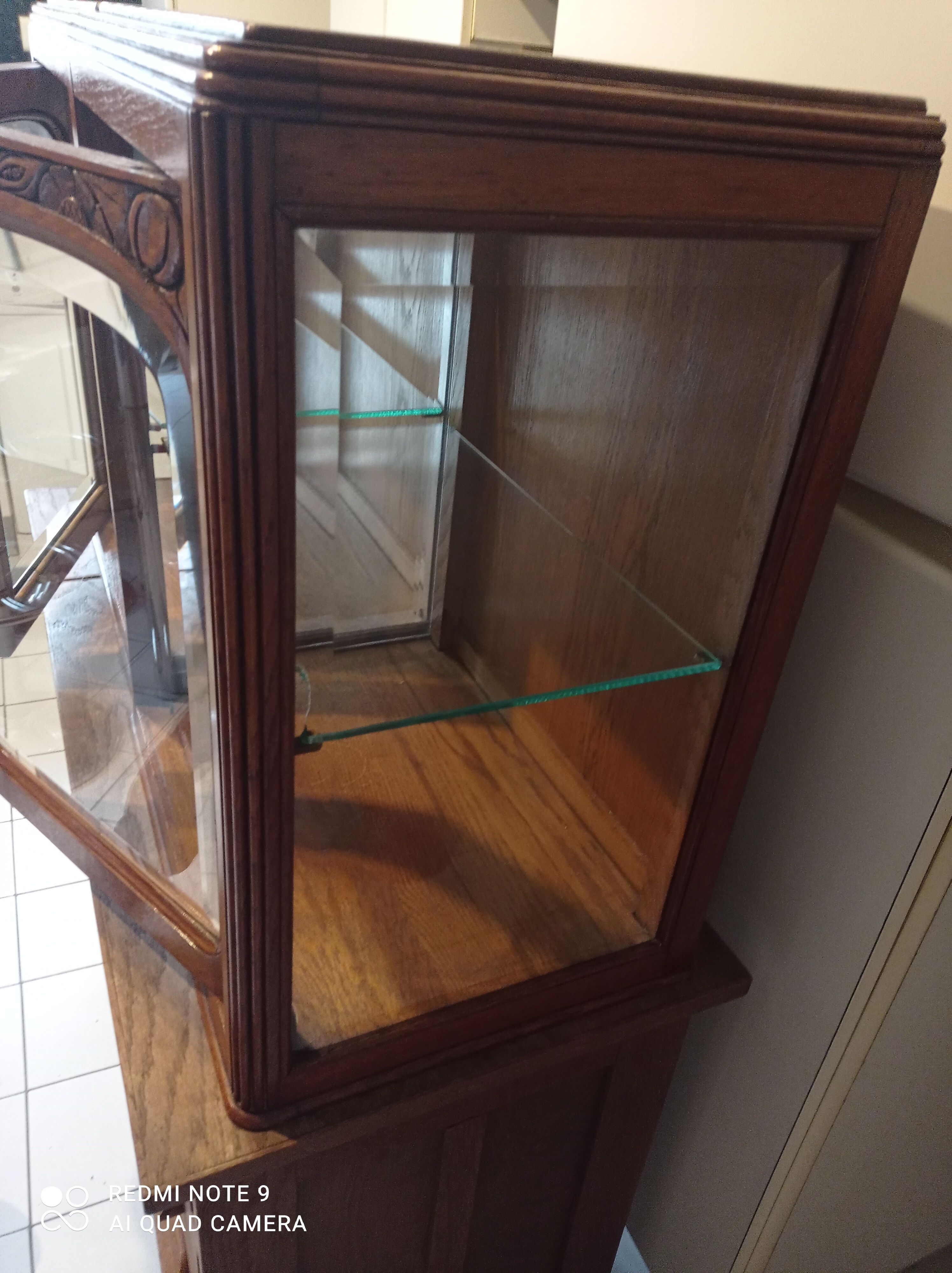 Pair of art deco showcases