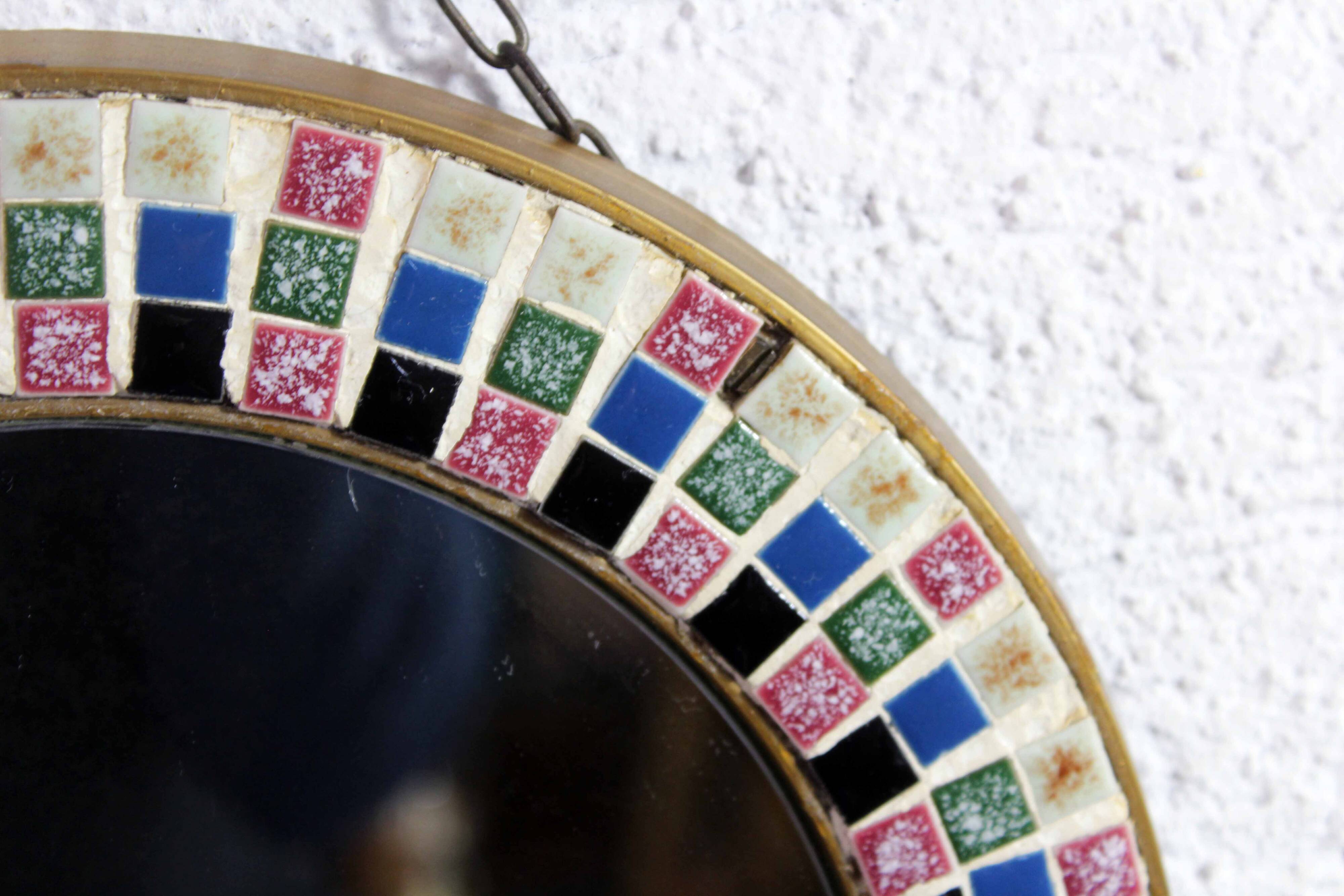 Vintage earthenware mirror 1970