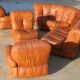 Modular sofa in "fawn" leather, Italy, circa 1970