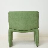Green velvet armchair, 1970