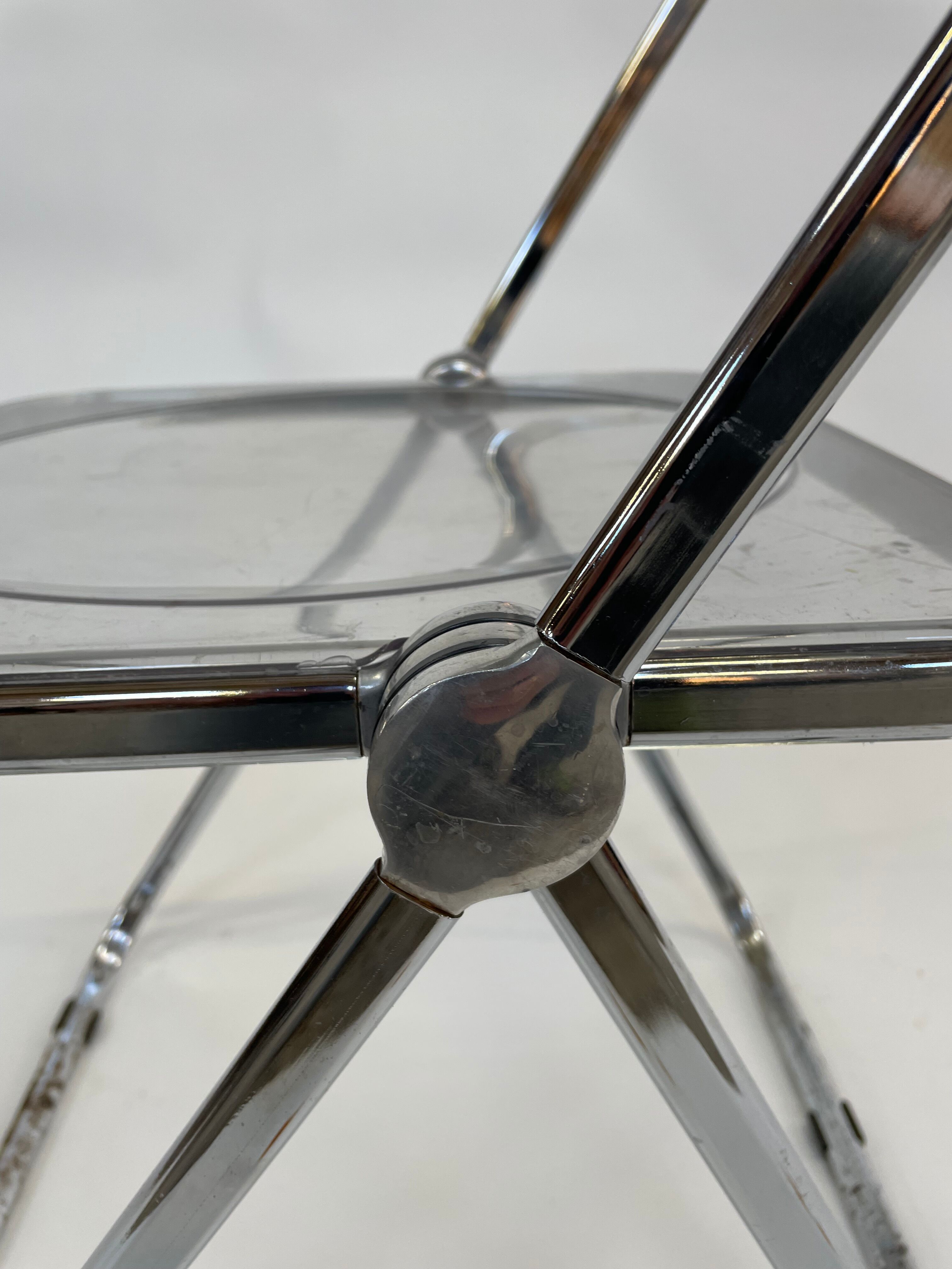 Giancarlo piretti plia lucite folding chair for castelli