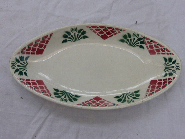 Pat service art deco floral design, earthenware, Christiane HBC