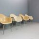 Ensemble de 4 chaises « H-Base » blanc cassé de Charles & Ray Eames pour Herman Miller, 1960